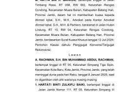 MA Tolak Kasasi, Sengketa Tanah 9.495 m² di Muara Bulian Berakhir untuk Pihak Hatta