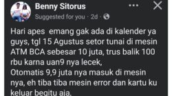 Setor Tunai Rp10 Juta di ATM, Uang Nasabah Bank Swasta Ini Tersangkut hingga Rp2,9 Juta Tak Kunjung Kembali
